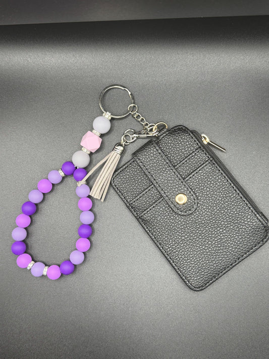 Purple Bliss beaded wallet