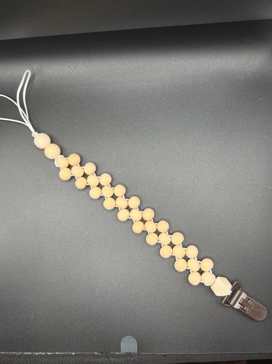 Just Peachy Pacifier clip