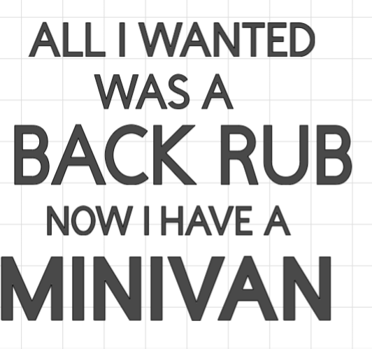 All I wanted was a back rub Car decals