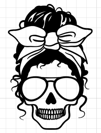 Skull Mama Car decal